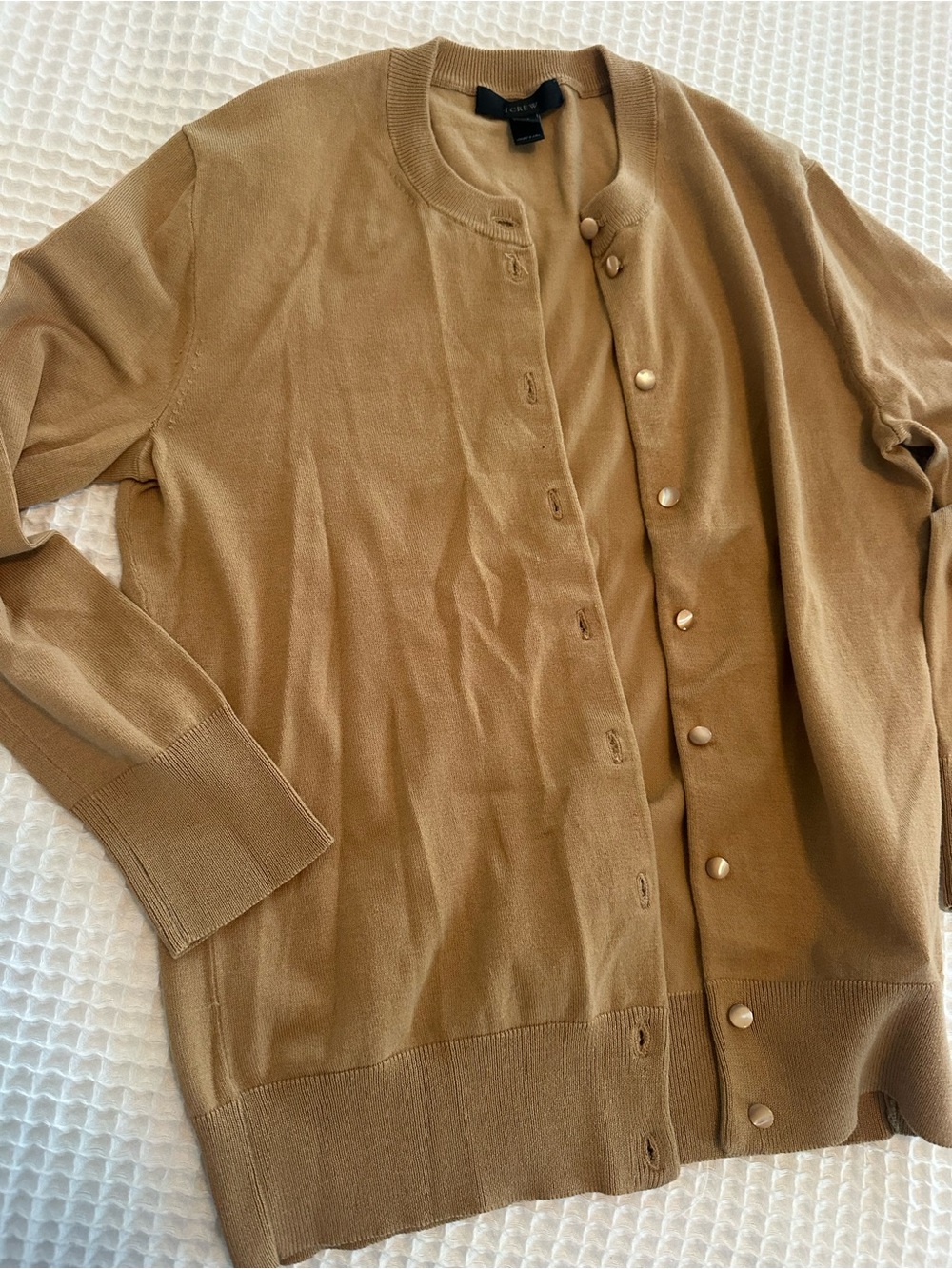 J.Crew Tan Button Front Cardigan - Picture 3 of 4